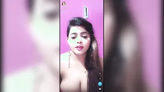 Naked Babe Showing Off Her Big Boobs On Private Video Chat Now