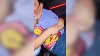 My GF Flashing Her Tits In The Car Driving Me Crazy