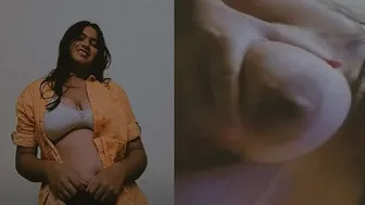 Chubby GF Undressing Showing Off Her Massive Tits