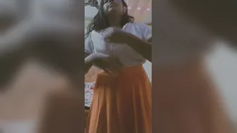 Chubby GF Undressing Showing Off Her Massive Tits