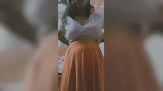 Chubby GF Undressing Showing Off Her Massive Tits