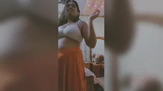Chubby GF Undressing Showing Off Her Massive Tits