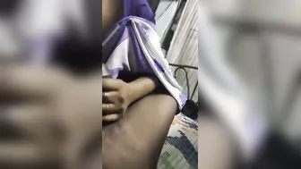 Mature Bhabhi Lifting Her Saree Showing Big Boobs Private Clip
