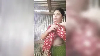Village GF Stripping And Showing Her Natural Tits Slowly