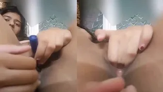 Horny Babe Using Household Items To Masturbate Alone At Home