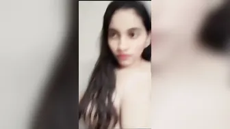 Gorgeous Babe With Huge Natural Boobs Taking Naked Selfie Video