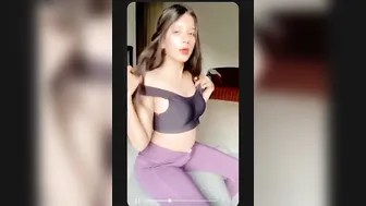 Slim Babe Removing Her Bra And Flashing Her Perky Tits On Cam