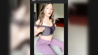 Slim Babe Removing Her Bra And Flashing Her Perky Tits On Cam