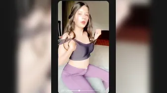 Slim Babe Removing Her Bra And Flashing Her Perky Tits On Cam