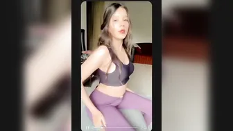 Slim Babe Removing Her Bra And Flashing Her Perky Tits On Cam