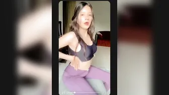 Slim Babe Removing Her Bra And Flashing Her Perky Tits On Cam