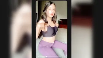 Slim Babe Removing Her Bra And Flashing Her Perky Tits On Cam