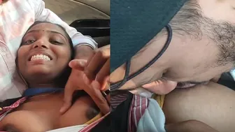 South Indian Babe Getting Tits Sucked Outdoors By Boyfriend