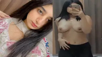 Hot Indian Babe Teasing Topless On Camera For Private Show
