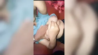 Boyfriend Squeezing And Sucking Her Tits At Restaurant Table