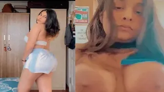 Gf Playing With Her Big Boobs Making Topless Selfie Video