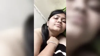 GF Showing Off Her Round Tits In Private Video