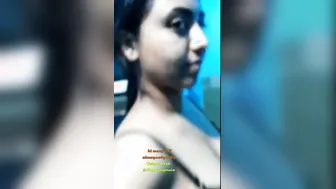 Sexy GF Stripping Completely Naked Showing Everything
