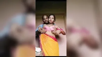 Neighbor Bhabhi Letting Me Grope Her Tits Before Standing Sex