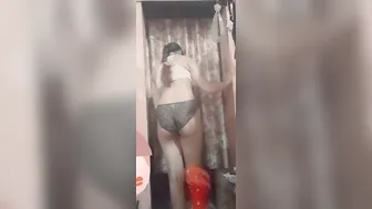 Village Girl Slowly Removing Clothes Teasing On Camera Alone