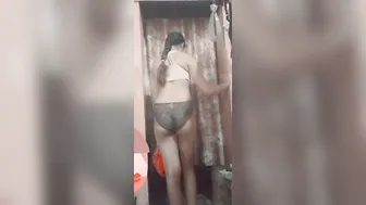 Village Girl Slowly Removing Clothes Teasing On Camera Alone