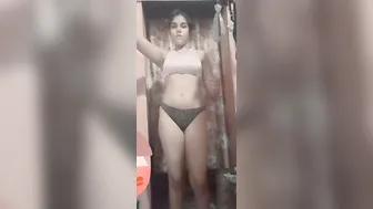 Village Girl Slowly Removing Clothes Teasing On Camera Alone