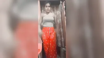 Village Girl Slowly Removing Clothes Teasing On Camera Alone