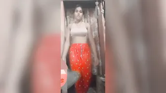 Village Girl Slowly Removing Clothes Teasing On Camera Alone