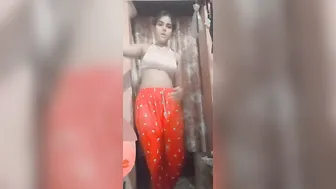 Village Girl Slowly Removing Clothes Teasing On Camera Alone