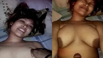 Gf Getting Her Tits Squeezed Hard Before Rough Sex On Couch