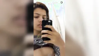 Indian Beauty Sucking Fingers And Showing Off Natural Assets