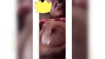 Chubby GF Flaunting Massive Boobs On Video Call Show