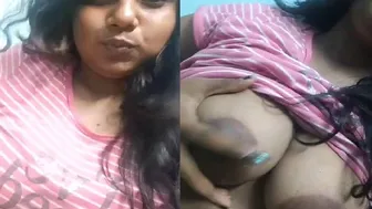 Milky Village Wife Squeezing Her Huge Milk Filled Breasts Alone