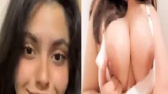 Pretty GF Playing With Her Massive Boobs In Selfie Video