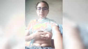 Innocent Looking Babe Squeezing Her Boobs In Private Selfie