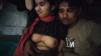GF Getting Her Tits Pressed During Makeout Session