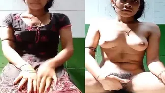 Virgin GF Stripping Naked Seducing Him On Camera