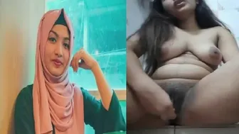 Hairy Pussy Girl Fingering Herself Until She Cums Hard