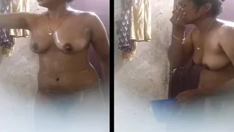 Bhabhi Secretly Filmed While Bathing Naked Caught On Camera
