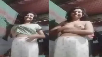 Tall GF Showing Off Her Tits Begging For His Cock Now