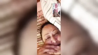 Milf Teasing Hubby On Video Call Spreading Legs Wide For Him