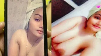 Busty Babe Teasing After Shower Dripping Wet Showing Everything