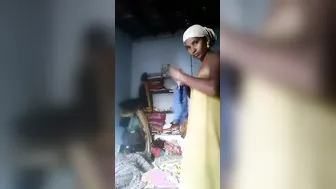 Village Wife Changing Clothes Showing Body Before Her Husband