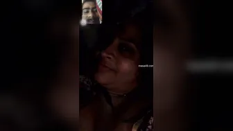 Indian Aunty Flashing Her Massive Boobs To Her Lover Online