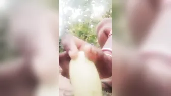 Bhabhi Using Cucumber In Her Tight Pussy Outdoors Nobody Watching