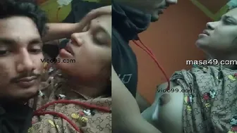 Newly Married Wife Riding Hubby Hard On Their First Night Home