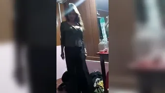 Busty Desi Aunty Teasing Her Huge Tits Topless At Home