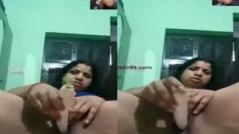 Horny Aunty Masturbating For Me During Our Video Chat Session