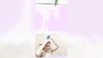 Morning Bath Caught On Camera Bhabhi Soaping Her Naked Body