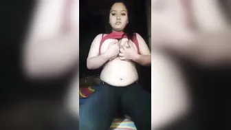 Busty Bhabhi Playing With Her Big Tits Topless On Webcam